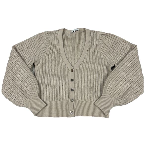 White + Warren Sweaters - White + Warren Cardigan Sweater Womens Small Beige Cashmere Quiet Luxury Soft